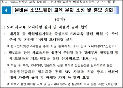 소프트웨어 교육 활성화 기본계획 /교육부 제공