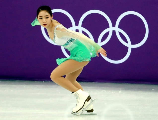 피겨 팀이벤트 여자 싱글 쇼트 프로그램에 한국의 최다빈 선수
