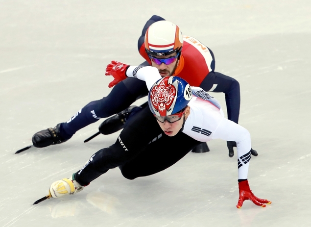 쇼트트랙 남자 1,500m 결승에서 임효준 선수 금메달