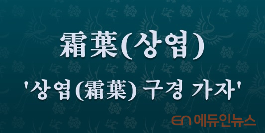[전광진의 하루한자] 霜葉(상엽)