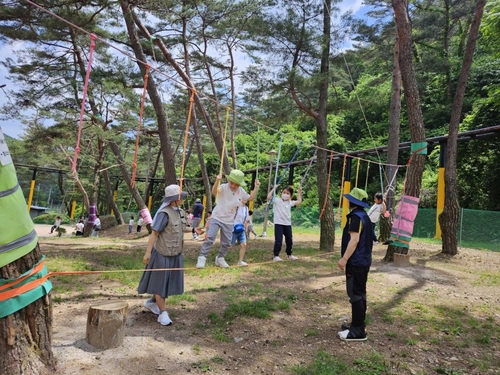 보은군 속리산휴양사업소, 숲속 밧줄놀이 체험 인기
