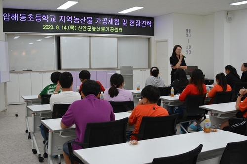 신안군, 초등학생 지역 농산물 가공 체험 실시 '호응'